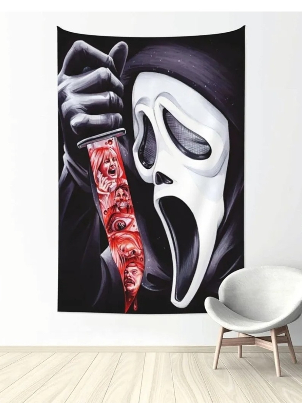 Scream Horror Movie Wall Art Tapestry